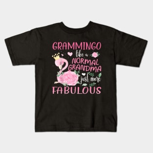 Grammingo Like a Normal Grandma Flamingo Kids T-Shirt